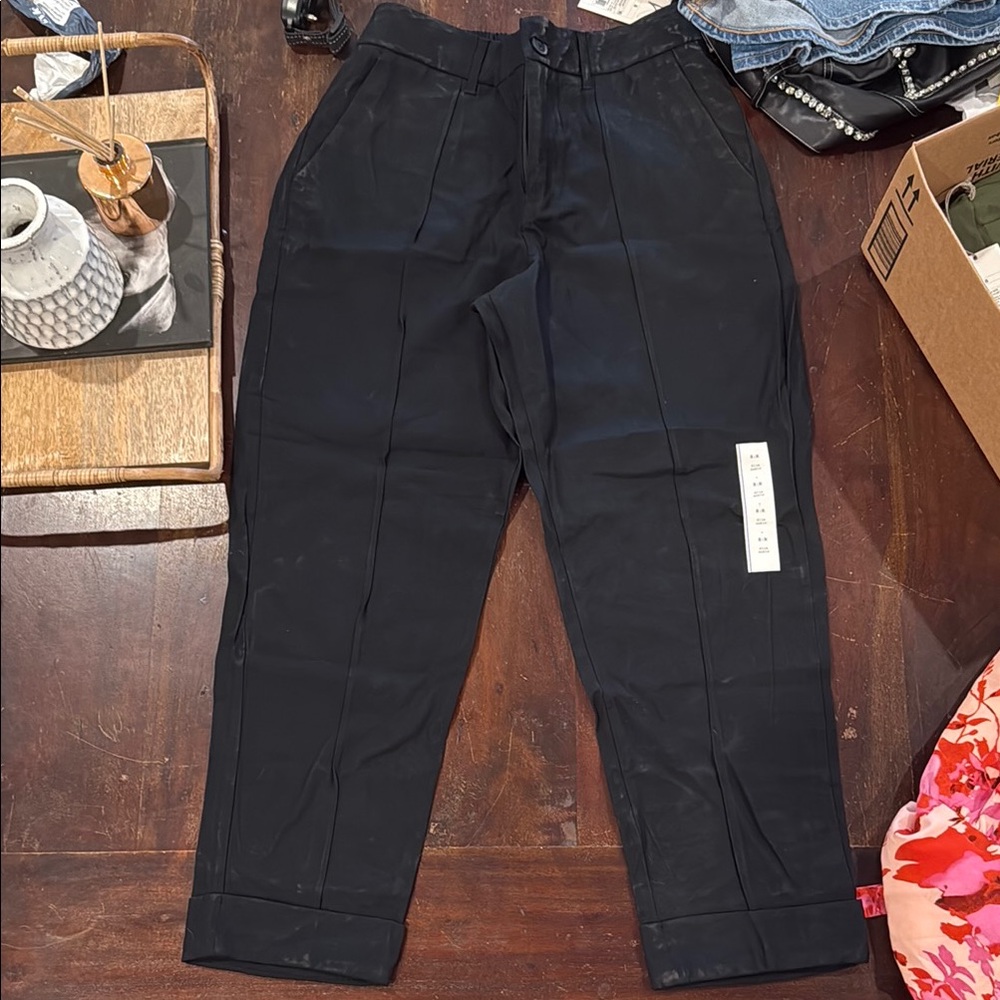 Target Black Ankle Cropped Pants with Tapered Leg